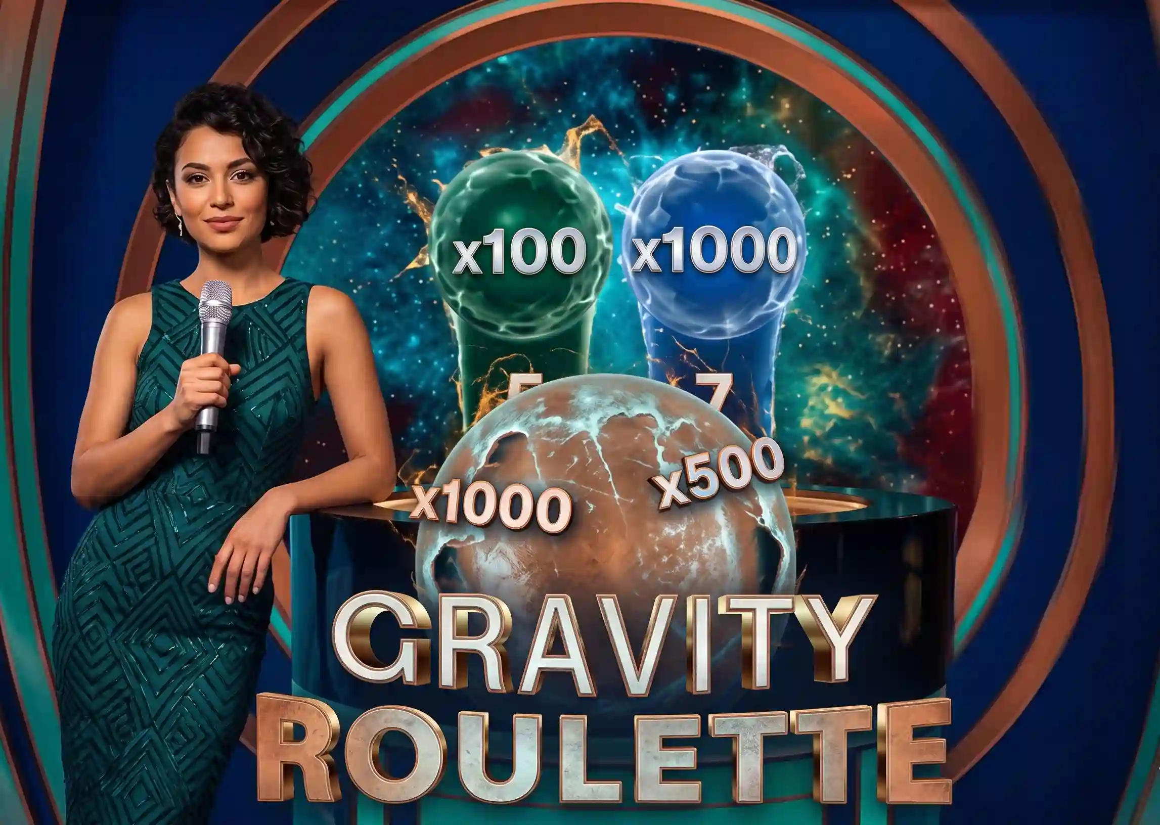 Gravity Roulette live dealer with multipliers